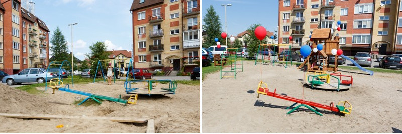 В микрорайоне Ясный г. Гурьевска в торжественной обстановке были открыты детские игровые площадки