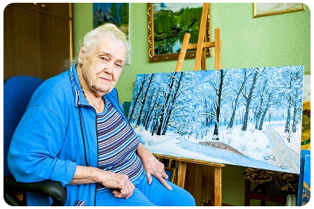 Тамара Скрицкая взяла кисть в руки в 75 лет. Она - художник-самоучка. Искусству рисования нигде не обучалась. Просто выплеснула на холст эмоции, накопившиеся в душе. Получилось очень даже хорошо.